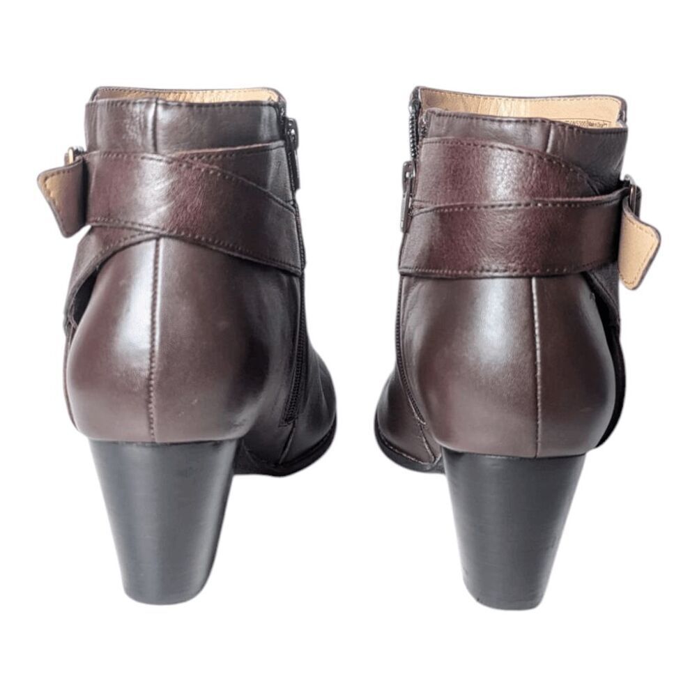 Vionic Trinity Brown Leather Ankle Boot Size 9 - image 5